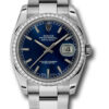 Đồng Hồ Rolex 116244 blio - Datejust 36 Steel and White Gold - Diamond Bezel - Oyster 1 116244blio 1