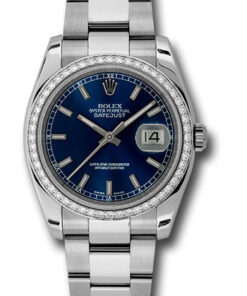 Đồng Hồ Rolex 116244 blio - Datejust 36 Steel and White Gold - Diamond Bezel - OysterĐồng Hồ Rolex 116244 blio - Datejust 36 Steel and White Gold - Diamond Bezel - Oyster