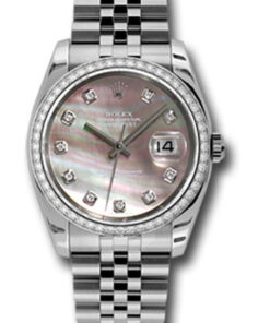 Đồng Hồ Rolex 116244 dkmdj - Datejust 36 Steel and White Gold - Diamond Bezel - JubileeĐồng Hồ Rolex 116244 dkmdj - Datejust 36 Steel and White Gold - Diamond Bezel - Jubilee