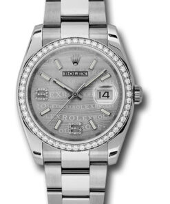 Đồng Hồ Rolex 116244  swdao - Datejust 36 Steel and White Gold - Diamond Bezel - OysterĐồng Hồ Rolex 116244  swdao - Datejust 36 Steel and White Gold - Diamond Bezel - Oyster