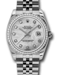 Đồng Hồ Rolex 116244 mdj - Datejust 36 Steel and White Gold - Diamond Bezel - Jubilee116244mdj-1