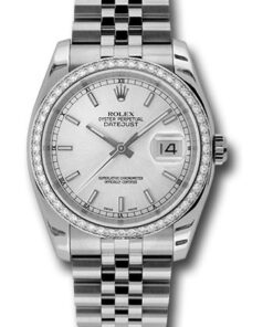 Đồng Hồ Rolex 116244 sij - Datejust 36 Steel and White Gold - Diamond Bezel - Jubilee116244sij-1