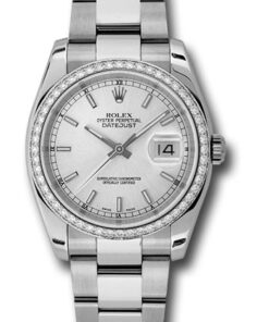 Đồng Hồ Rolex 116244 sio - Datejust 36 Steel and White Gold - Diamond Bezel - OysterĐồng Hồ Rolex 116244 sio - Datejust 36 Steel and White Gold - Diamond Bezel - Oyster
