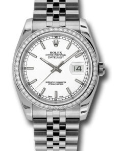 Đồng Hồ Rolex 116244 wij - Datejust 36 Steel and White Gold - Diamond Bezel - Jubilee116244wij-1