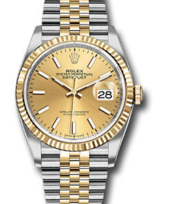 Đồng Hồ Rolex 126233 chij - Datejust 36 Steel and Yellow Gold - Fluted Bezel - JubileeĐồng Hồ Rolex 126233 chij - Datejust 36 Steel and Yellow Gold - Fluted Bezel - Jubilee