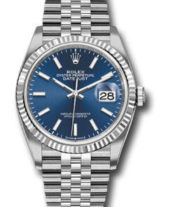 Đồng Hồ Rolex 126234 blij - Datejust 36 Steel and White Gold - Fluted Bezel - JubileeĐồng Hồ Rolex 126234 blij - Datejust 36 Steel and White Gold - Fluted Bezel - Jubilee