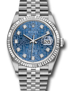 Đồng Hồ Rolex 126234 bljdj - Datejust 36 Steel and White Gold - Fluted Bezel - JubileeĐồng Hồ Rolex 126234 bljdj - Datejust 36 Steel and White Gold - Fluted Bezel - Jubilee
