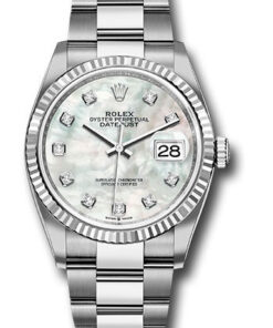 Đồng Hồ Rolex 126234 mdo - Datejust 36 Steel and White Gold - Fluted Bezel - OysterĐồng Hồ Rolex 126234 mdo - Datejust 36 Steel and White Gold - Fluted Bezel - Oyster