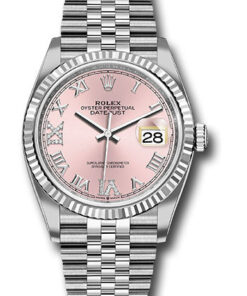 Đồng Hồ Rolex 126234 pdr69j - Datejust 36 Steel and White Gold - Fluted Bezel - JubileeĐồng Hồ Rolex 126234 pdr69j - Datejust 36 Steel and White Gold - Fluted Bezel - Jubilee