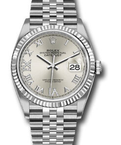 Đồng Hồ Rolex 126234 sdr69j - Datejust 36 Steel and White Gold - Fluted Bezel - JubileeĐồng Hồ Rolex 126234 sdr69j - Datejust 36 Steel and White Gold - Fluted Bezel - Jubilee