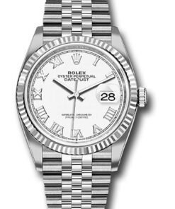 Đồng Hồ Rolex 126234 wrj - Datejust 36 Steel and White Gold - Fluted Bezel - JubileeĐồng Hồ Rolex 126234 wrj - Datejust 36 Steel and White Gold - Fluted Bezel - Jubilee