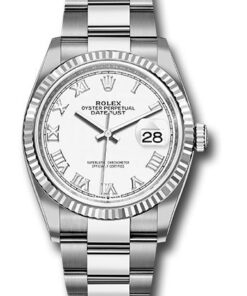 Đồng Hồ Rolex 126234 wro - Datejust 36 Steel and White Gold - Fluted Bezel - OysterĐồng Hồ Rolex 126234 wro - Datejust 36 Steel and White Gold - Fluted Bezel - Oyster