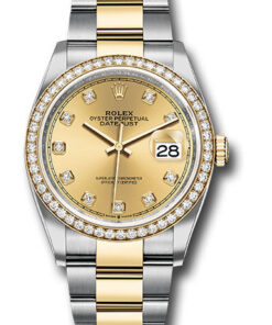 Đồng Hồ Rolex 126283RBR chdo - Datejust 36 Steel and Yellow Gold - Diamond Bezel - OysterĐồng Hồ Rolex 126283RBR chdo - Datejust 36 Steel and Yellow Gold - Diamond Bezel - Oyster