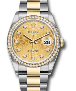 Đồng Hồ Rolex 126283rbr chjdo - Datejust 36 Steel and Yellow Gold - Diamond Bezel - OysterĐồng Hồ Rolex 126283rbr chjdo - Datejust 36 Steel and Yellow Gold - Diamond Bezel - Oyster