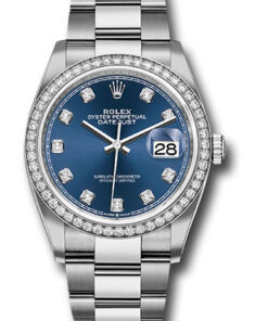 Đồng Hồ Rolex 126284RBR bldo - Datejust 36 Steel and White Gold - Diamond Bezel - OysterĐồng Hồ Rolex 126284RBR bldo - Datejust 36 Steel and White Gold - Diamond Bezel - Oyster