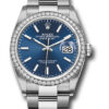 Đồng Hồ Rolex 126284RBR blio - Datejust 36 Steel and White Gold - Diamond Bezel - Oyster 2 126284RBRblio