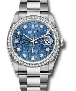 Đồng Hồ Rolex 126284RBR bljdo - Datejust 36 Steel and White Gold - Diamond Bezel - OysterĐồng Hồ Rolex 126284RBR bljdo - Datejust 36 Steel and White Gold - Diamond Bezel - Oyster