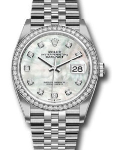 Đồng Hồ Rolex 126284RBR mdj - Datejust 36 Steel and White Gold - Diamond Bezel - JubileeĐồng Hồ Rolex 126284RBR mdj - Datejust 36 Steel and White Gold - Diamond Bezel - Jubilee
