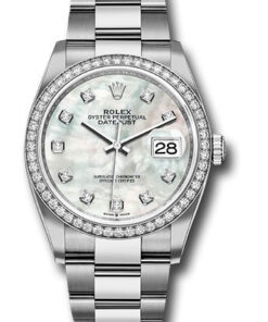 Đồng Hồ Rolex 126284RBR mdo - Datejust 36 Steel and White Gold - Diamond Bezel - OysterĐồng Hồ Rolex 126284RBR mdo - Datejust 36 Steel and White Gold - Diamond Bezel - Oyster