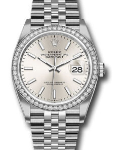 Đồng Hồ Rolex 126284RBR sij - Datejust 36 Steel and White Gold - Diamond Bezel - JubileeĐồng Hồ Rolex 126284RBR sij - Datejust 36 Steel and White Gold - Diamond Bezel - Jubilee