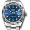 Đồng Hồ Rolex 126334 blio - Datejust 41 Steel and White Gold - Fluted Bezel - Oyster126334blio-1