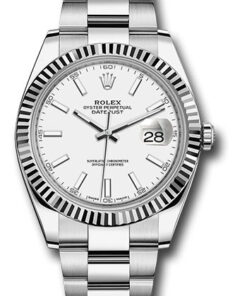 Đồng Hồ Rolex 126334 wio - Datejust 41 Steel and White Gold - Fluted Bezel - Oyster126334wio
