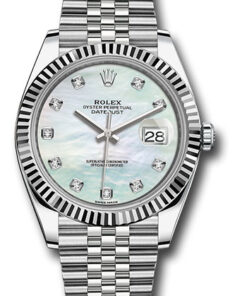 Đồng Hồ Rolex 126334 wmdj - Datejust 41 Steel and White Gold - Fluted Bezel - Jubilee126334wmdj-1