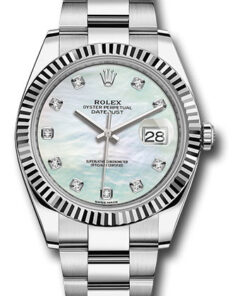 Đồng Hồ Rolex 126334 wmdo - Datejust 41 Steel and White Gold - Fluted Bezel - Oyster126334wmdo-1