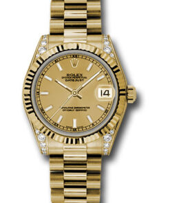Đồng Hồ Rolex 178238 chip - Datejust 31 Yellow Gold - Fluted Bezel - Dia Case - PresidentĐồng Hồ Rolex 178238 chip - Datejust 31 Yellow Gold - Fluted Bezel - Dia Case - President