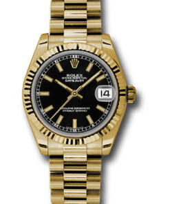 Đồng Hồ Rolex 178278 bkip - Datejust 31 Yellow Gold - Fluted Bezel - PresidentĐồng Hồ Rolex 178278 bkip - Datejust 31 Yellow Gold - Fluted Bezel - President