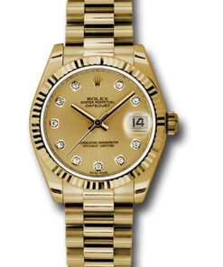 Đồng Hồ Rolex 178278 chdp - Datejust 31 Yellow Gold - Fluted Bezel - PresidentĐồng Hồ Rolex 178278 chdp - Datejust 31 Yellow Gold - Fluted Bezel - President