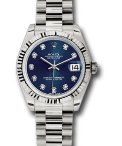 Đồng Hồ Rolex 178279 bldp - Datejust 31 White Gold - Fluted Bezel - PresidentĐồng Hồ Rolex 178279 bldp - Datejust 31 White Gold - Fluted Bezel - President