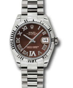 Đồng Hồ Rolex 178279 brdrp - Datejust 31 White Gold - Fluted Bezel - PresidentĐồng Hồ Rolex 178279 brdrp - Datejust 31 White Gold - Fluted Bezel - President