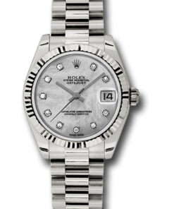 Đồng Hồ Rolex 178279 mdp - Datejust 31 White Gold - Fluted Bezel - PresidentĐồng Hồ Rolex 178279 mdp - Datejust 31 White Gold - Fluted Bezel - President