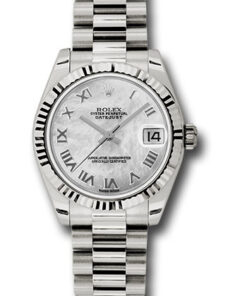 Đồng Hồ Rolex 178279 mrp - Datejust 31 White Gold - Fluted Bezel - PresidentĐồng Hồ Rolex 178279 mrp - Datejust 31 White Gold - Fluted Bezel - President
