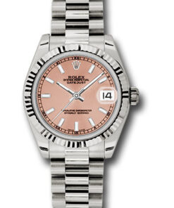 Đồng Hồ Rolex 178279 pip - Datejust 31 White Gold - Fluted Bezel - PresidentĐồng Hồ Rolex 178279 pip - Datejust 31 White Gold - Fluted Bezel - President