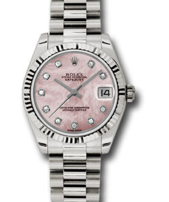 Đồng Hồ Rolex 178279 pmdp - Datejust 31 White Gold - Fluted Bezel - PresidentĐồng Hồ Rolex 178279 pmdp - Datejust 31 White Gold - Fluted Bezel - President
