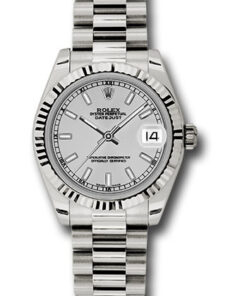 Đồng Hồ Rolex 178279 sip - Datejust 31 White Gold - Fluted Bezel - PresidentĐồng Hồ Rolex 178279 sip - Datejust 31 White Gold - Fluted Bezel - President