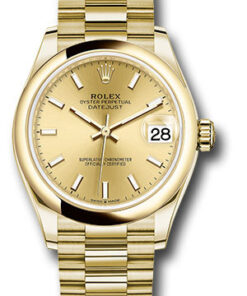 Đồng Hồ Rolex 278248 chip - Datejust 31 Yellow Gold - Domed Bezel - PresidentĐồng Hồ Rolex 278248 chip - Datejust 31 Yellow Gold - Domed Bezel - President