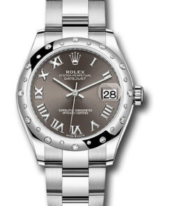 Đồng Hồ Rolex 278344RBR dkgro - Datejust 31 Steel and White Gold - Domed 24 Dia Bezel - OysterĐồng Hồ Rolex 278344RBR dkgro - Datejust 31 Steel and White Gold - Domed 24 Dia Bezel - Oyster