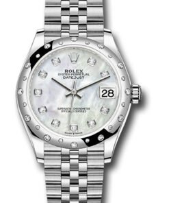 Đồng Hồ Rolex 278344RBR mdj - Datejust 31 Steel and White Gold - Domed 24 Dia Bezel - JubileeĐồng Hồ Rolex 278344RBR mdj - Datejust 31 Steel and White Gold - Domed 24 Dia Bezel - Jubilee