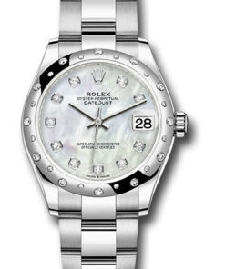 Đồng Hồ Rolex 278344RBR mdo - Datejust 31 Steel and White Gold - Domed 24 Dia Bezel - OysterĐồng Hồ Rolex 278344RBR mdo - Datejust 31 Steel and White Gold - Domed 24 Dia Bezel - Oyster