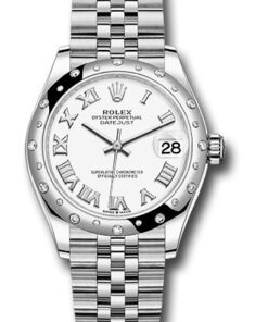 Đồng Hồ Rolex 278344RBR wrj - Datejust 31 Steel and White Gold - Domed 24 Dia Bezel - Jubilee278344RBRwrj