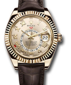 Đồng Hồ Rolex 326138 s - Sky-Dweller Yellow Gold - Leather StrapĐồng Hồ Rolex 326138 s - Sky-Dweller Yellow Gold - Leather Strap