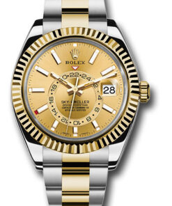 Đồng Hồ Rolex 326933 chio - Sky-Dweller Stainless Steel and Yellow Gold - Oyster BraceletĐồng Hồ Rolex 326933 chio - Sky-Dweller Stainless Steel and Yellow Gold - Oyster Bracelet