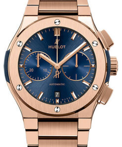 Đồng Hồ Hublot 520.OX.7180.OX - Classic Fusion 45mm Chronograph - King Gold BlueĐồng Hồ Hublot 520.OX.7180.OX - Classic Fusion 45mm Chronograph - King Gold Blue