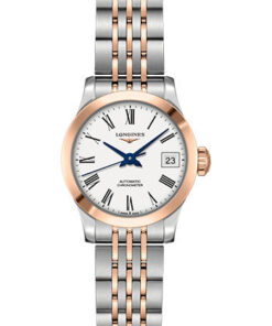 Đồng Hồ Longines L2.320.5.11.7 - Record collection 26 mm - Steel And Pink Gold Cap 200 - BraceletĐồng Hồ Longines L2.320.5.11.7 - Record collection 26 mm - Steel And Pink Gold Cap 200 - Bracelet
