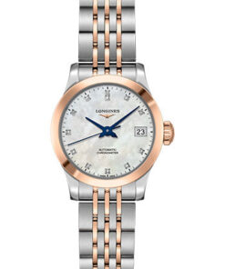 Đồng Hồ Longines L2.320.5.87.7 - Record collection 26 mm - Steel And Pink Gold Cap 200 - BraceletĐồng Hồ Longines L2.320.5.87.7 - Record collection 26 mm - Steel And Pink Gold Cap 200 - Bracelet