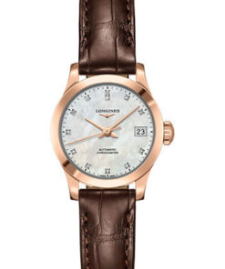 Đồng Hồ Longines L2.320.8.87.2 - Record collection 26 mm - Pink Gold - Alligator StrapĐồng Hồ Longines L2.320.8.87.2 - Record collection 26 mm - Pink Gold - Alligator Strap