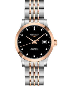 Đồng Hồ Longines L2.321.5.57.7 - Record collection 30 mm - Steel And Pink Gold Cap 200 - BraceletĐồng Hồ Longines L2.321.5.57.7 - Record collection 30 mm - Steel And Pink Gold Cap 200 - Bracelet